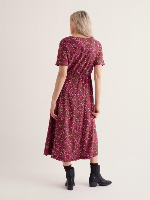 Seasalt Women's Tilly Dress In Wild Borders Red Cabin