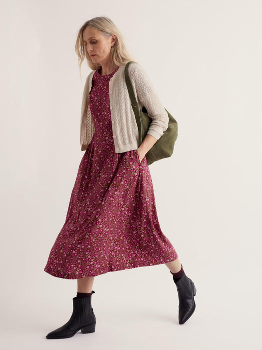 Seasalt Women's Tilly Dress In Wild Borders Red Cabin