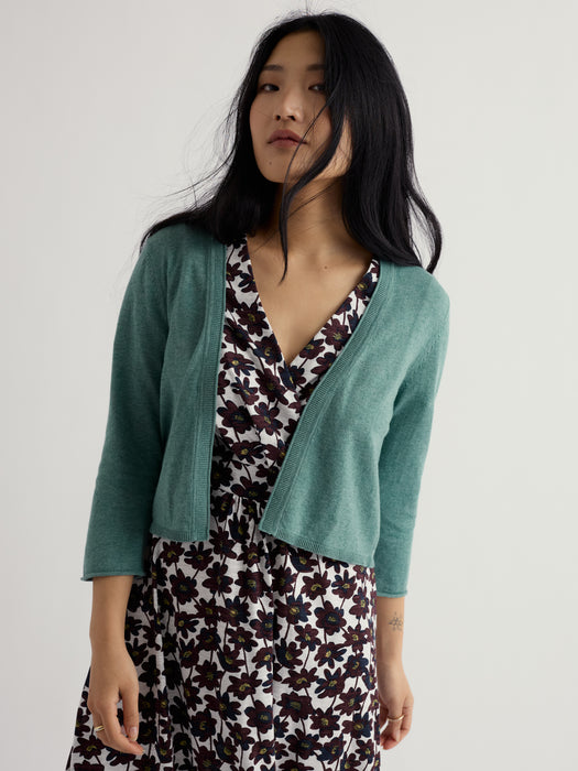 Seasalt Women's Vanessa Knitted Cardigan GOTS-Certified Organic Cotton In Sardine