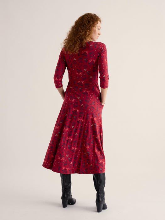 Seasalt Women's Veronica Dress In Tapestry Flowers Dahlia