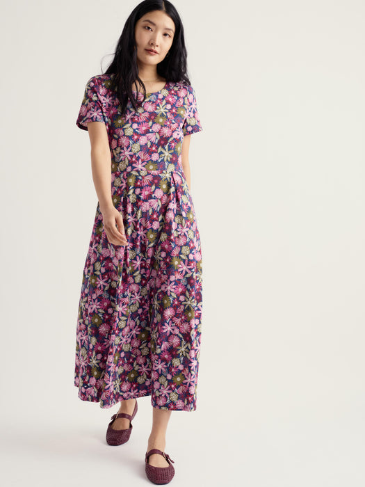 Seasalt Women's Veronica Short Sleeve In Sketchbook Blooms Rosa
