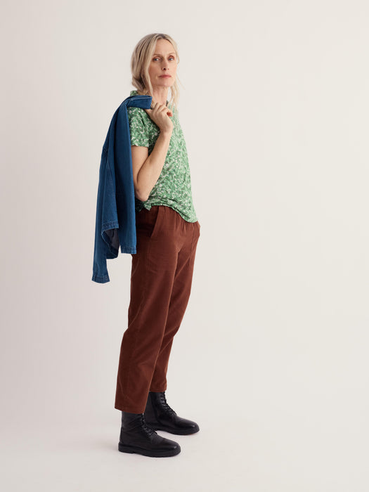 Seasalt Women's Wavecrest Jersey Short-Sleeve Shirt In Garden Peas Pea Pod