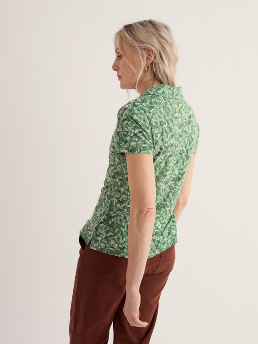 Seasalt Women's Wavecrest Jersey Short-Sleeve Shirt In Garden Peas Pea Pod
