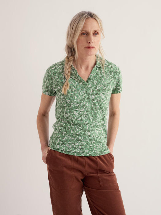 Seasalt Women's Wavecrest Jersey Short-Sleeve Shirt In Garden Peas Pea Pod