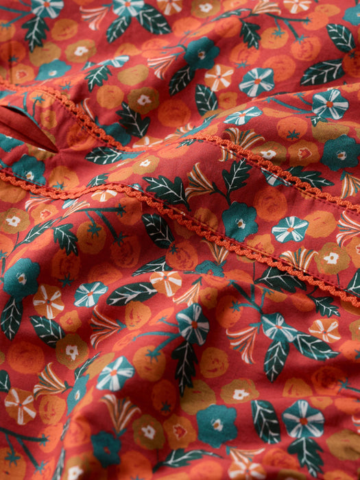 Seasalt Women's Wild Lily Dress In Tomato Blooms Cinnamon
