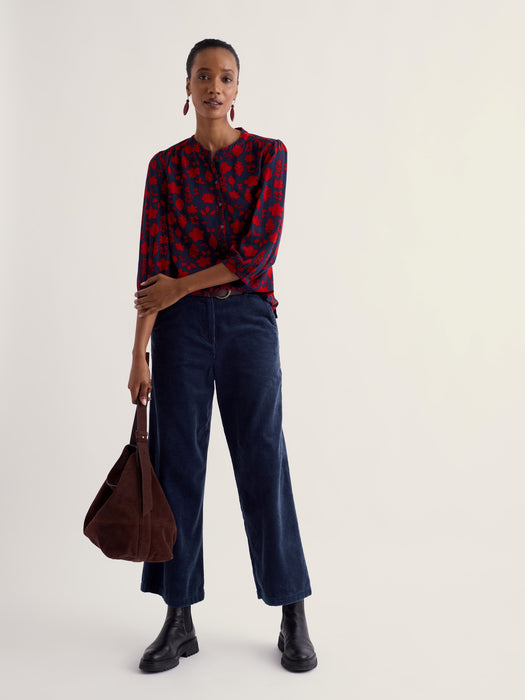 Seasalt Women's Willow Path Top In Pressed Botanical Maritime