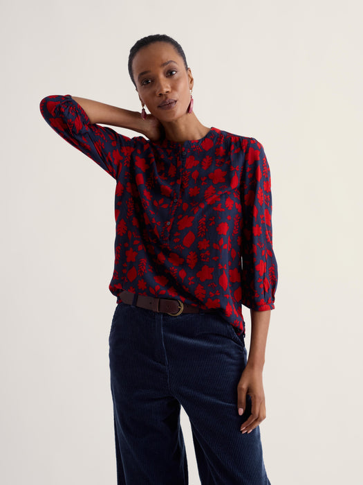 Seasalt Women's Willow Path Top In Pressed Botanical Maritime
