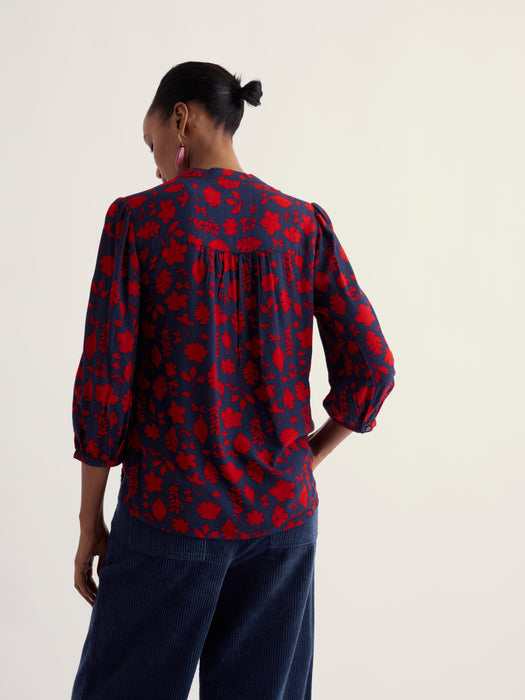 Seasalt Women's Willow Path Top In Pressed Botanical Maritime