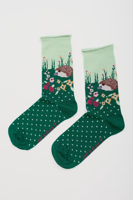 Seasalt Women's Arty Organic Cotton Socks In Meadow Rue Dark Forage