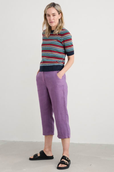 Seasalt Women's Brawn Point Crops In Light Damson