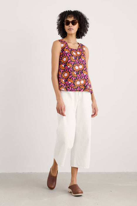 Seasalt Women's  Lighthouse Station Linen Vest In Bold Sunflower Maritime