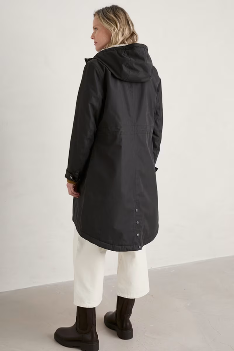 Seasalt Women's  Plant Hunter Waterproof Parka Coat In Onyx