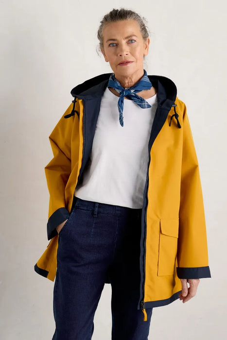 Seasalt Women's The Reversible Waterproof Raincoat - Sunglow