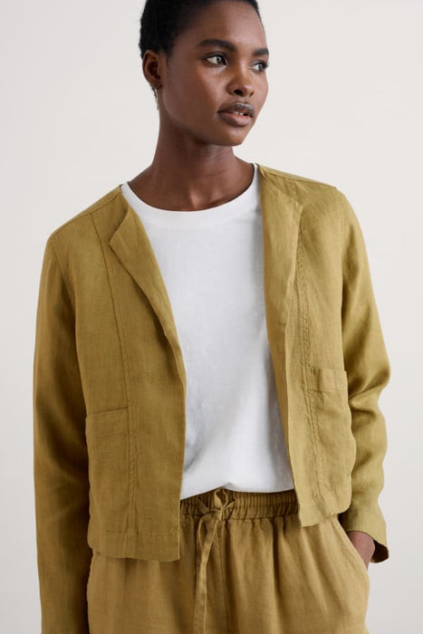 Seasalt Women's Country Lane Linen Jacket In Pear