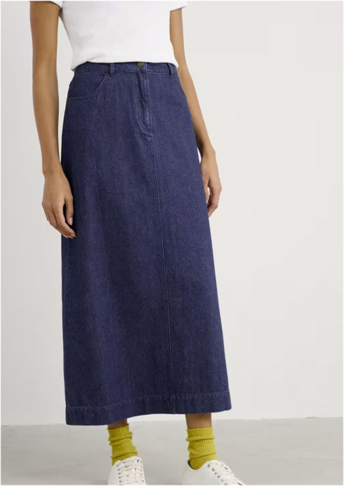 Seasalt Women's Fruit Tree Midi Denim Skirt In Dark Wash
