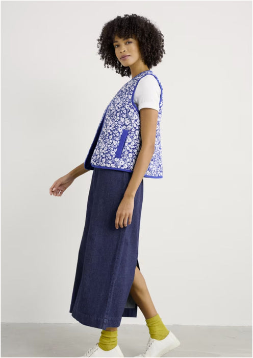 Seasalt Women's Fruit Tree Midi Denim Skirt In Dark Wash