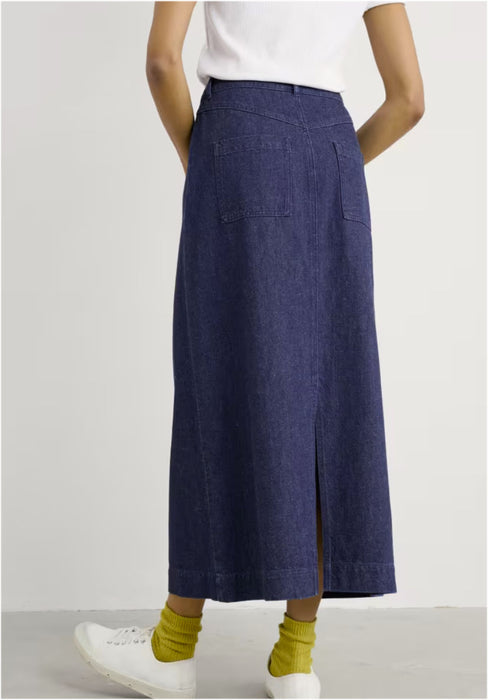 Seasalt Women's Fruit Tree Midi Denim Skirt In Dark Wash