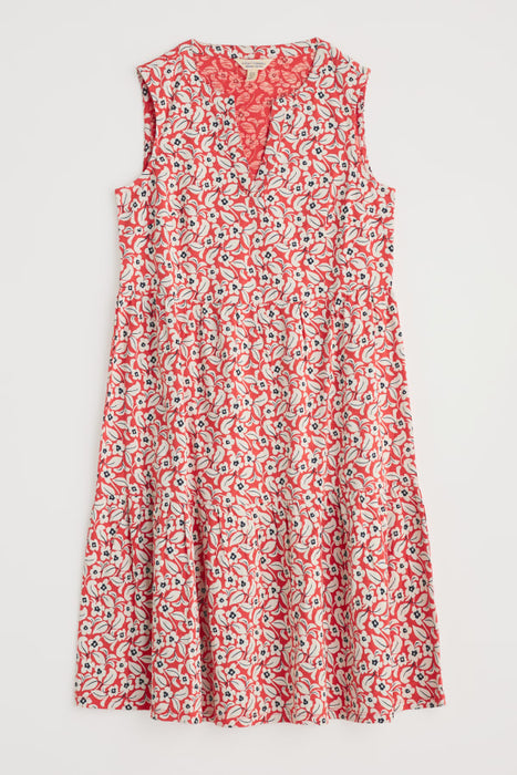 Seasalt Women's Bodelva Sleeveless Jersey Dress In Winsome Floral Sunstone