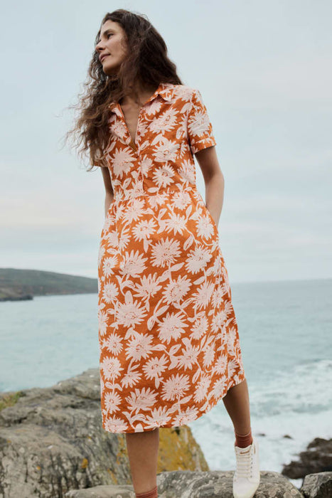 Seasalt Women's Fleet Midi Dress In Daisy Shadow Cumin