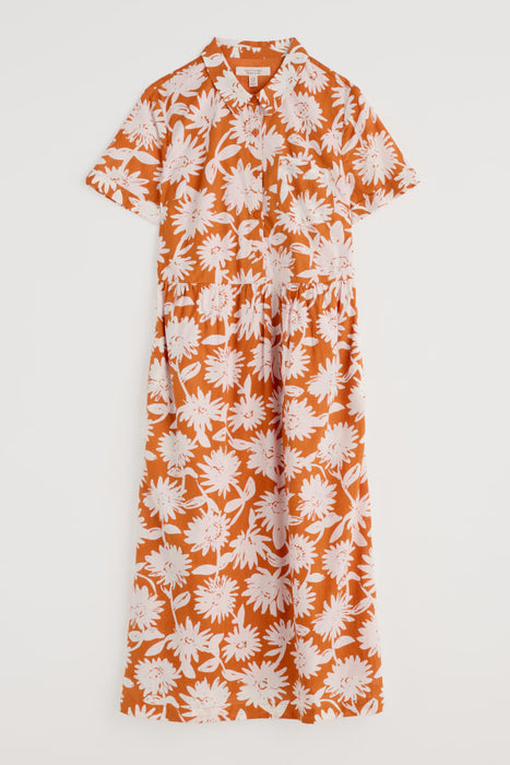 Seasalt Women's Fleet Midi Dress In Daisy Shadow Cumin