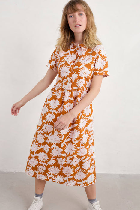 Seasalt Women's Fleet Midi Dress In Daisy Shadow Cumin