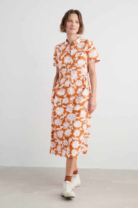 Seasalt Women's Fleet Midi Dress In Daisy Shadow Cumin