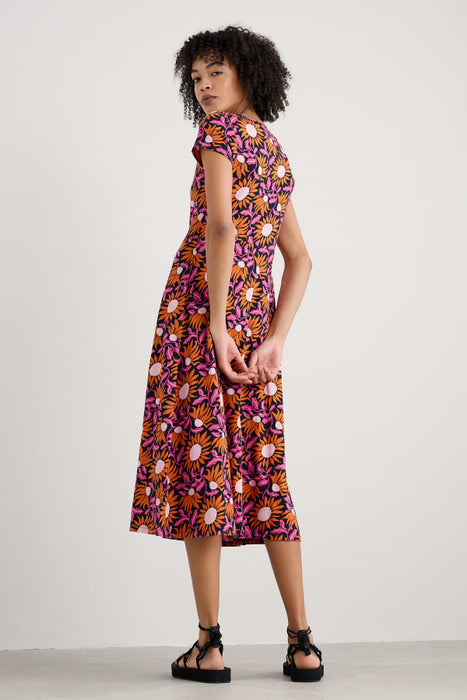 Seasalt Women's Wild Bouquet Jersey Midi Dress In Bold Sunflower Maritime