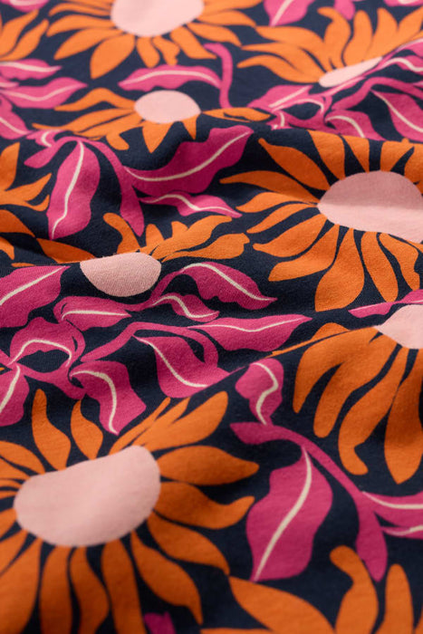 Seasalt Women's Wild Bouquet Jersey Midi Dress In Bold Sunflower Maritime