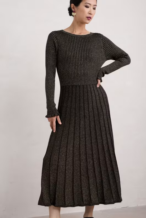 Seasalt Women's Glass Stem Sparkly Knitted Dress In Onyx