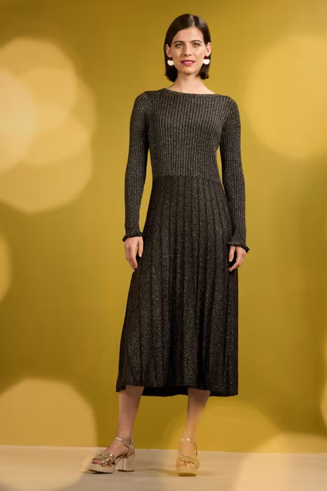 Seasalt Women's Glass Stem Sparkly Knitted Dress In Onyx