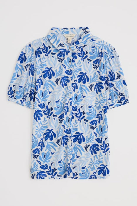 Seasalt Women's Embrace Short Sleeve Shirt In Cut Out Seaweed Chalk