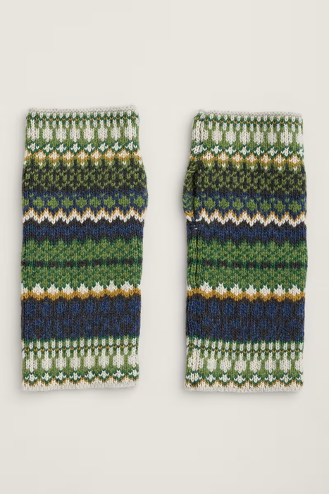 Seasalt Women's Malva Fingerless Mittens In Weaving Needle Grassland Mix