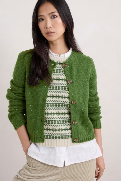 Seasalt Women's Dawson Pick Merino-Rich Cardigan In Grassland