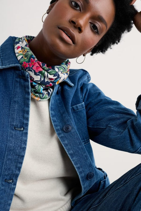 Seasalt Women's Organic Cotton Handyband In Garden Flowers Night