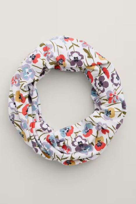 Seasalt Women's Organic Cotton Handyband In Pressed Pansies Chalk