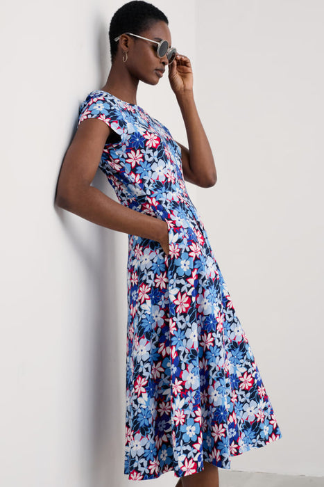 Seasalt Women's Wild Bouquet Jersey Midi Dress In Seashore Floral Maritime