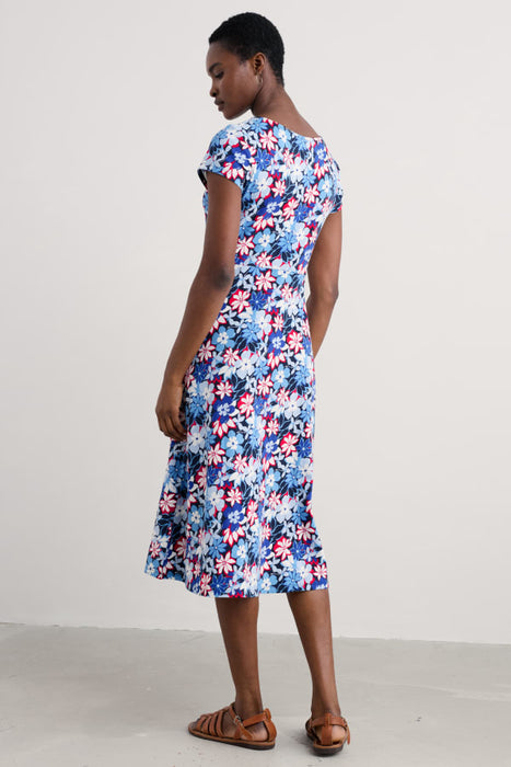 Seasalt Women's Wild Bouquet Jersey Midi Dress In Seashore Floral Maritime