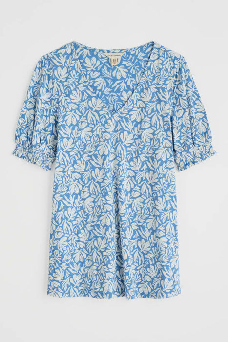 Great Plains Women's V-Neck Blouse In Cut Out Seaweed Clear Sky