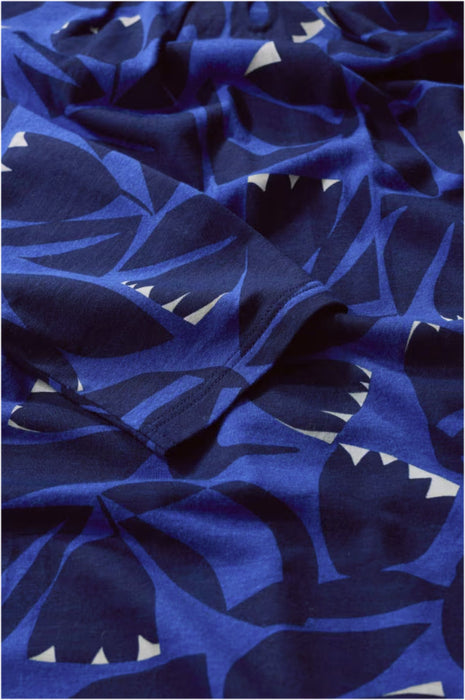 Seasalt Women's  Appletree 3/4 Sleeve Top In Floral Cutout Ink