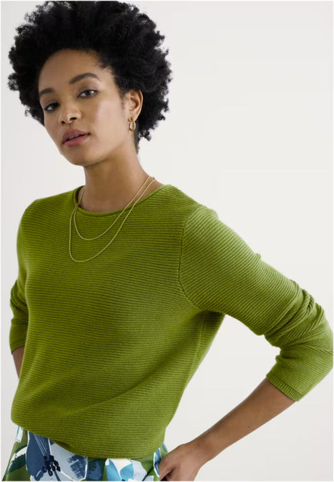 Seasalt Women's Makers Cotton Jumper In Dark Citron