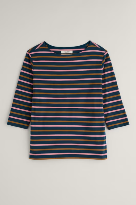 Seasalt Women's Sailor Shirt In Duet Breton Maritime Grain