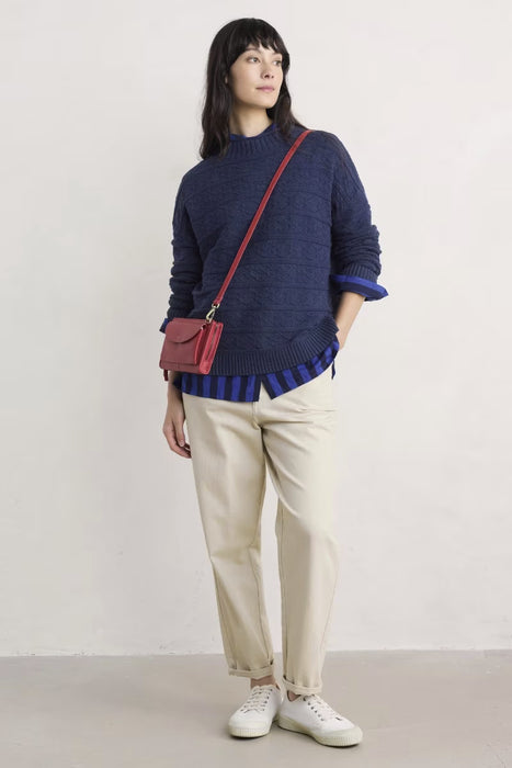 Seasalt Women's Penkestle Knitted Jumper Contains Recycled Cotton In Maritime