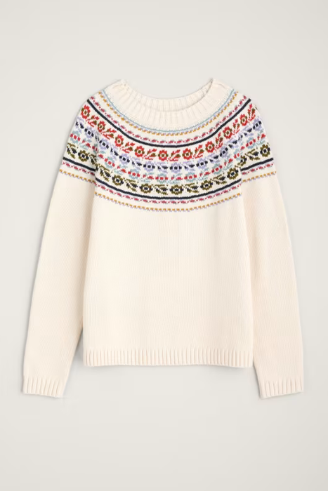 Seasalt Women's Stitch Work Jumper In Tapestries Chalk Multi