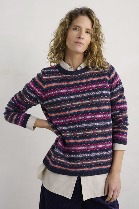 Seasalt Women's Percella Cove Fair Isle Jumper In Palace Cove Maritime Multi