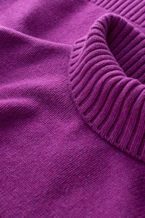 Seasalt Women's Braque Lambswool Blend Roll Neck Jumper In Wild Orchid