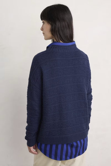 Seasalt Women's Penkestle Knitted Jumper Contains Recycled Cotton In Maritime