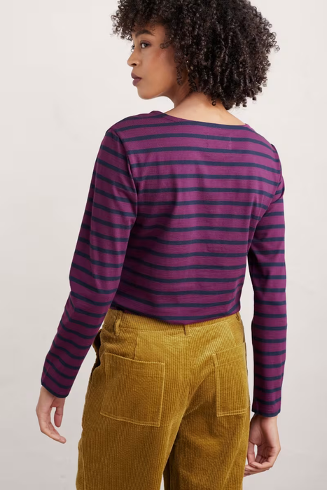 Seasalt Women's Sailor Shirt In Breton Aniseed Maritime