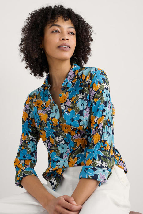 Seasalt Women's Larissa Shirt In Citrus Floral Poseidon