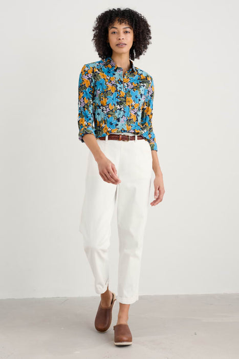Seasalt Women's Larissa Shirt In Citrus Floral Poseidon