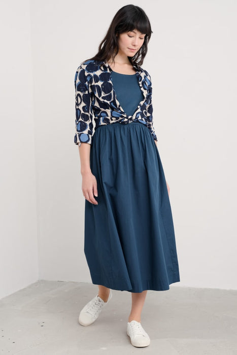 Seasalt Women's Larissa Shirt in GOTS-Certified Organic Cotton In Pebble Monoprint Aran